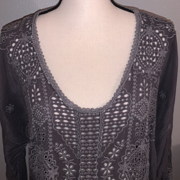JOHNNY  WAS RIDDEN EMBROIDERED BOHO BLOUSE. - Picture 5 of 6